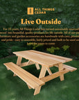 Cedar 6 - Ft Outdoor Picnic Table - From Where -