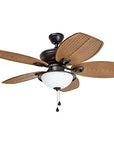 Cedar Shoals 44 - in Oil Rubbed Bronze Indoor/Outdoor Ceiling Fan with Light Kit - From Where -
