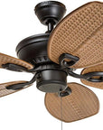 Cedar Shoals 44 - in Oil Rubbed Bronze Indoor/Outdoor Ceiling Fan with Light Kit - From Where -