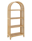 Celeste 67" Arched Rattan Bookshelf - From Where Finds -