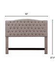 Celeste Tufted Headboard Brown - From Where -