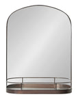 Cemile Metal Flat Mirror with Shelves - From Where -