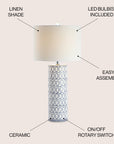 Ceramic Modern Column LED Table Lamp - From Where -