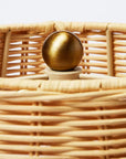 Ceramic Table Lamp with Rattan Shade - From Where -