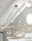 Champagne Farmhouse Led Bare Bulb Chandelier - From Where -
