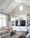 Champagne Farmhouse Led Bare Bulb Chandelier - From Where -