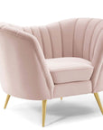 Channel Pink Accent Chair - From Where -