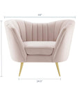 Channel Pink Accent Chair - From Where -