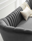 Channel Tufted Velvet Sofa - From Where -