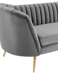 Channel Tufted Velvet Sofa - From Where -