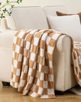 Checkered Throw Blanket - From Where -