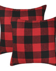 Checkered Throw Pillow Covers (Set of 2) - From Where -