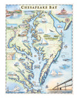 Chesapeake Bay Hand - Drawn Map - From Where Finds - Map