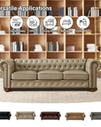 Chesterfield Sofa with Rolled Arms - From Where -