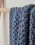 Chunky Cotton Knit Throw - From Where -