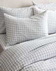 Classic Organic Percale Gingham Duvet Cover Set - From Where Finds -