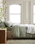 Classic Organic Percale Gingham Duvet Cover Set - From Where Finds -