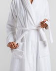 Classic Turkish Cotton Robe (White)
