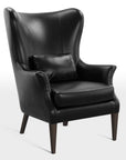 Clinton Modern Wingback Leather Chair - From Where Finds -
