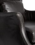 Clinton Modern Wingback Leather Chair - From Where Finds -
