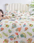 Coastal Starfish Queen Quilt Set - From Where Finds -