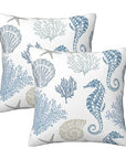 Coastal Throw Pillow Covers (Set of 2) - From Where -