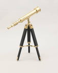 Collapsible Brass Telescope on Tripod Stand - 18" - From Where -
