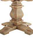 Column 71" Round Pine Wood Dining Table - From Where Finds -