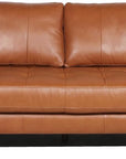 Comfy Mid - Century Modern Leather Sofa, Cognac, Upholstered, Classic Style - From Where -