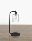 Contemporary Metal Table Lamp in Black - From Where -