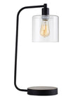 Contemporary Metal Table Lamp in Black - From Where -