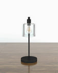 Contemporary Metal Table Lamp in Black - From Where -