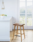Corrigan Height Wood Barstool - From Where -