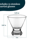 Cosmopolitan Stemless Martini Glasses - From Where -