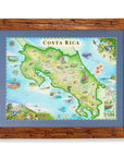 Costa Rica Hand-Drawn Map - From Where Finds - Map