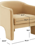 Couture Londyn Velvet Accent Chair - From Where -