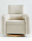 Cream Boucle Swivel Chair - From Where -