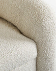 Cream Boucle Swivel Chair - From Where -