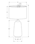 Cream Ceramic Base Table Lamp - From Where -