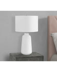 Cream Ceramic Base Table Lamp - From Where -