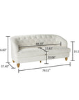 Cream Velvet Tufted Sofa - From Where -