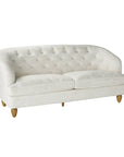 Cream Velvet Tufted Sofa - From Where -