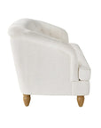 Cream Velvet Tufted Sofa - From Where -