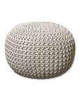 Crochet Ivory Pouf - From Where -