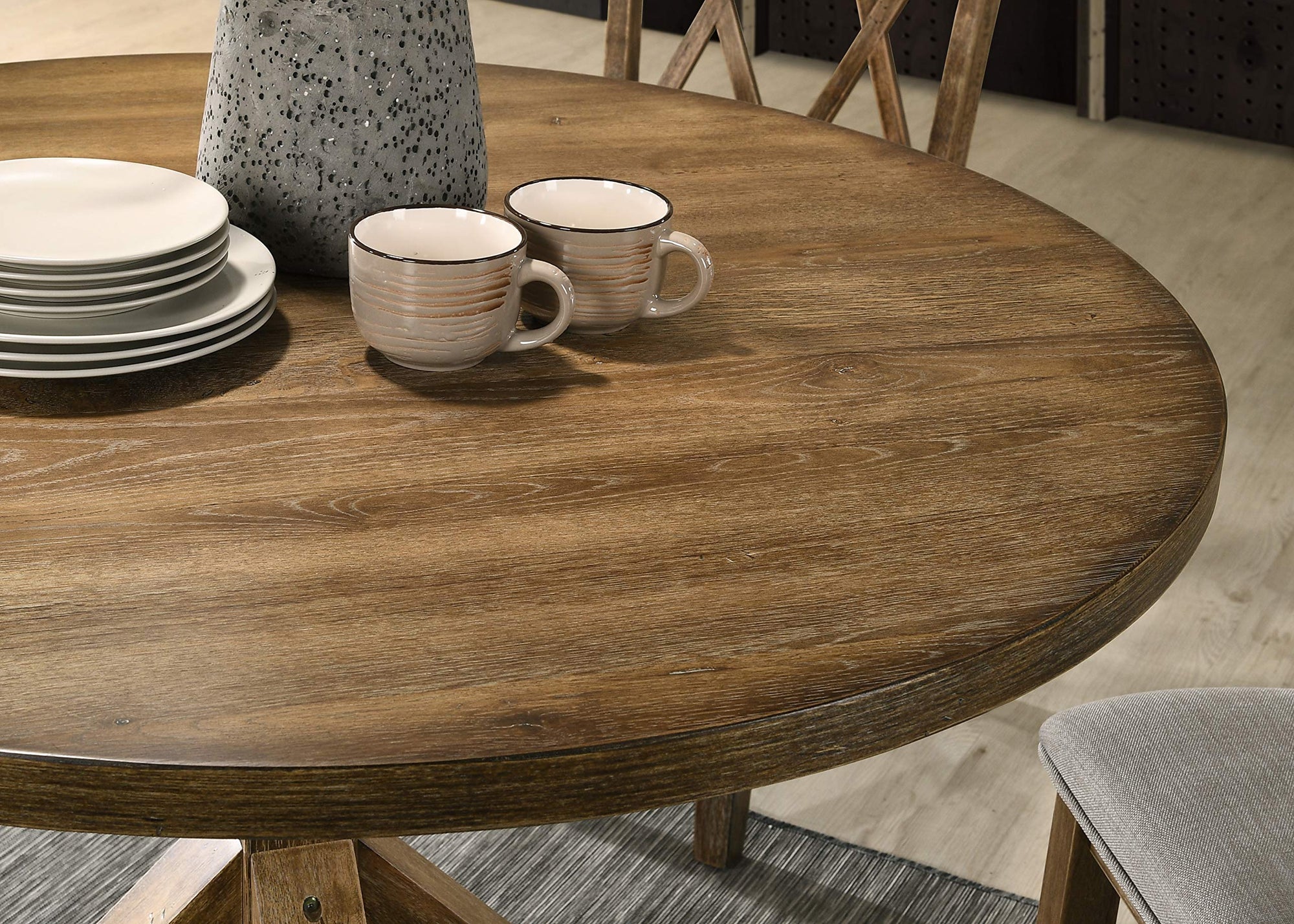 Cross - Buck Base Dining Table - From Where -
