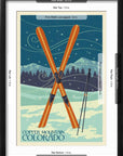 Crossed Skis on Black Frame Wall Art - From Where -