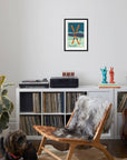 Crossed Skis on Black Frame Wall Art - From Where -