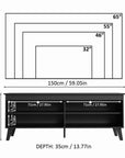 TV Stand Unit with 4 Shelves