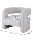 AC00233 - Accent Chair, White Teddy Sherpa - Yitua