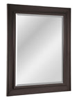 Dark Brown Framed Rectangle Wall Mirror - From Where -